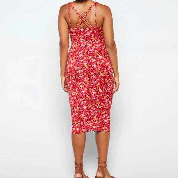 NINE BRITTON VALENCIA KNIT FITTEN MIDI DRESS - Picture 3 of 6